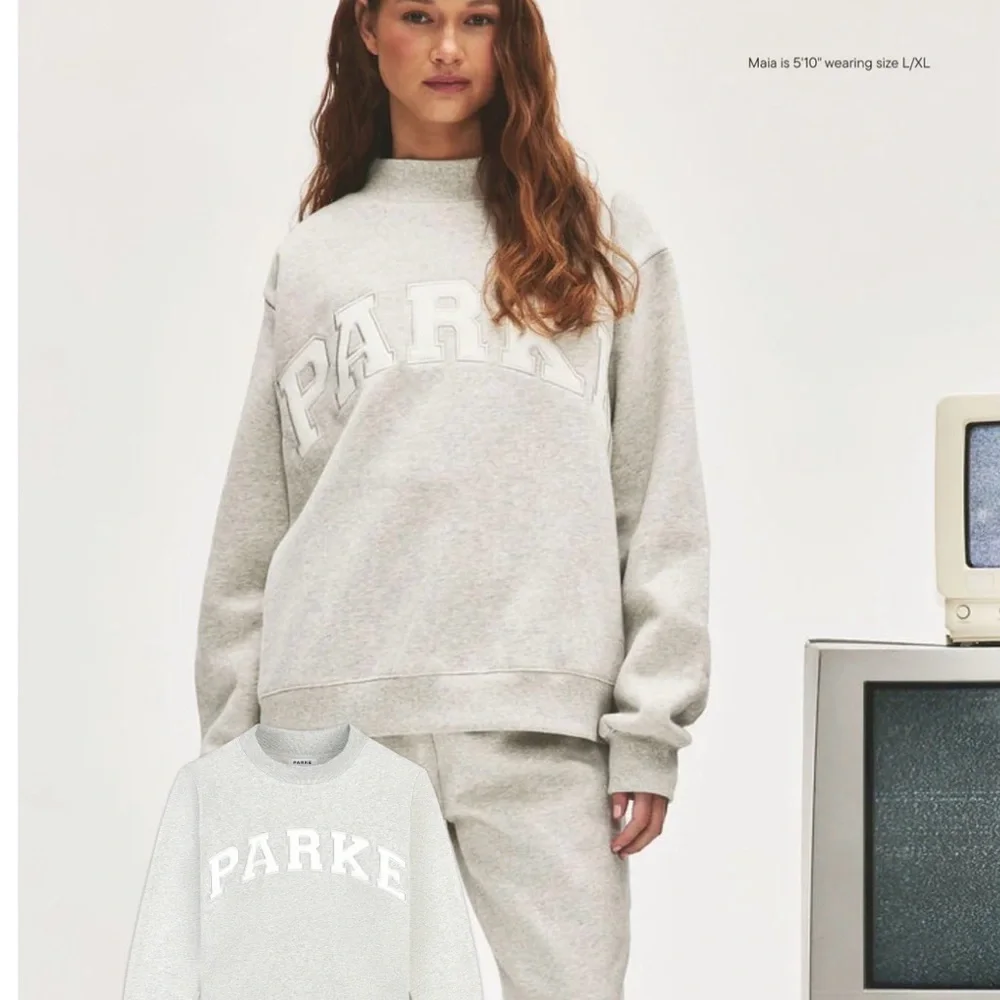 Parke Women's Gray Mock Neck Sweatshirt L/XL NWT - Picture 1 of 5